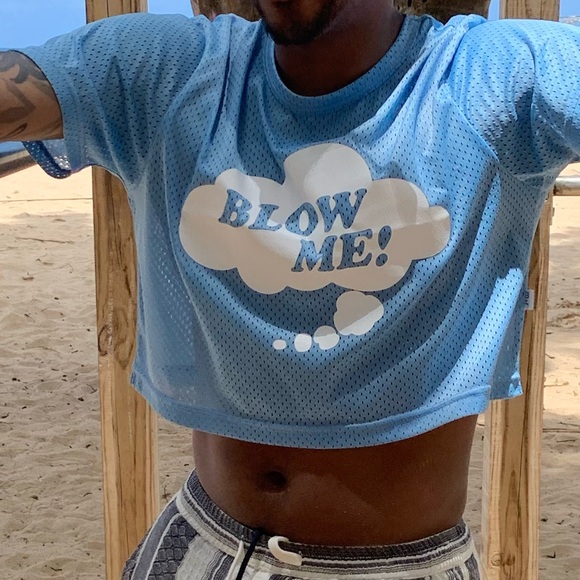 Men’s Baby Blue Blow Me tank top - Picture 3 of 3